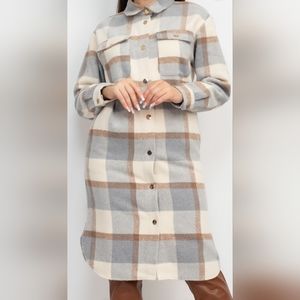 Plaid Print Shacket